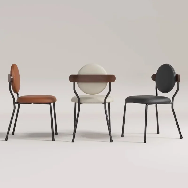 Nordic Minimalist Home Cream Style Designer Chair Backrest Simple Internet Famous Comfortable Dining Table and Chair