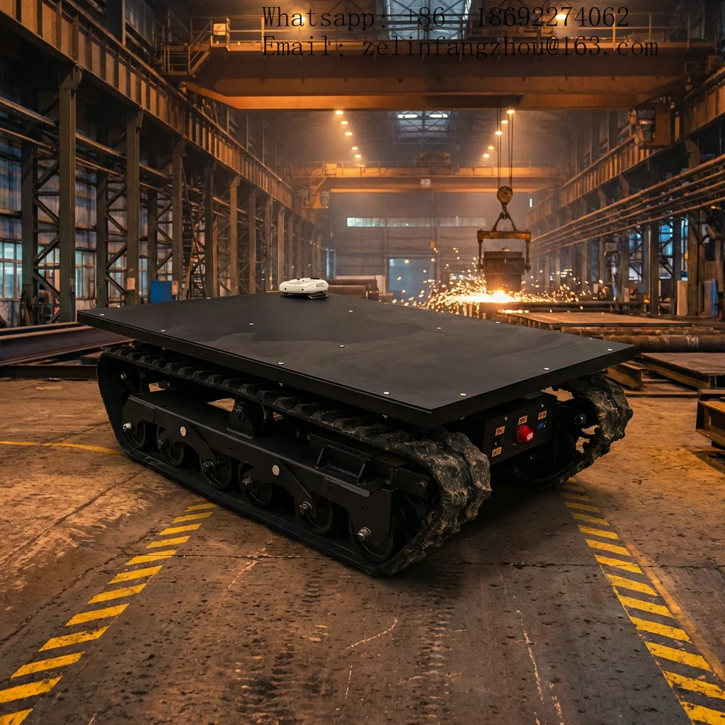 Customizable Electric Remote Control All Terrain Crawler Rubber Track Chassis 0.5-20T Payload 380V 220V Heavy Duty Pro