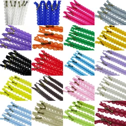 10 pezzi mix Quality novità lunghezza intera 30cm 12 pollici fai da te Nylon bobina fiore cerniera cerniere in pizzo per cucito fai da te borsa da letto su misura