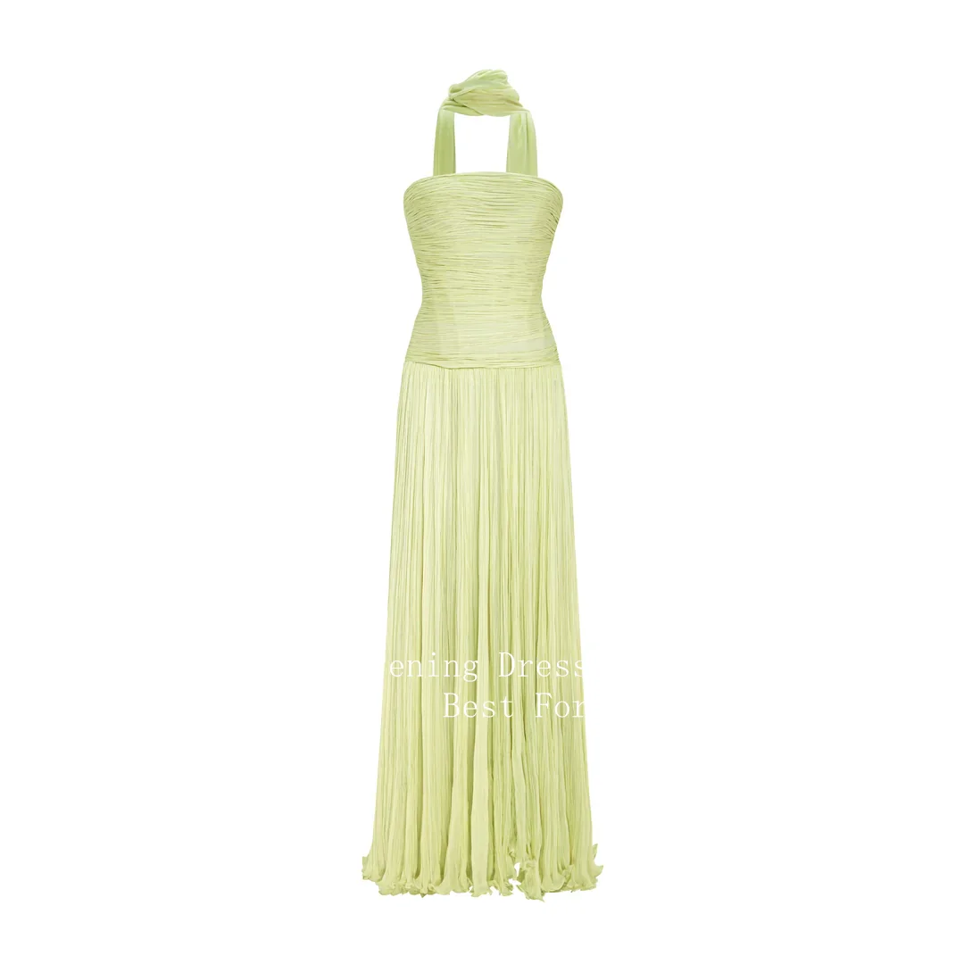 Verngo Light Green Simple Prom Gown Strapless A Line Chiffon Formal Occasion Dresses Elegant Prom Party Dress Customized