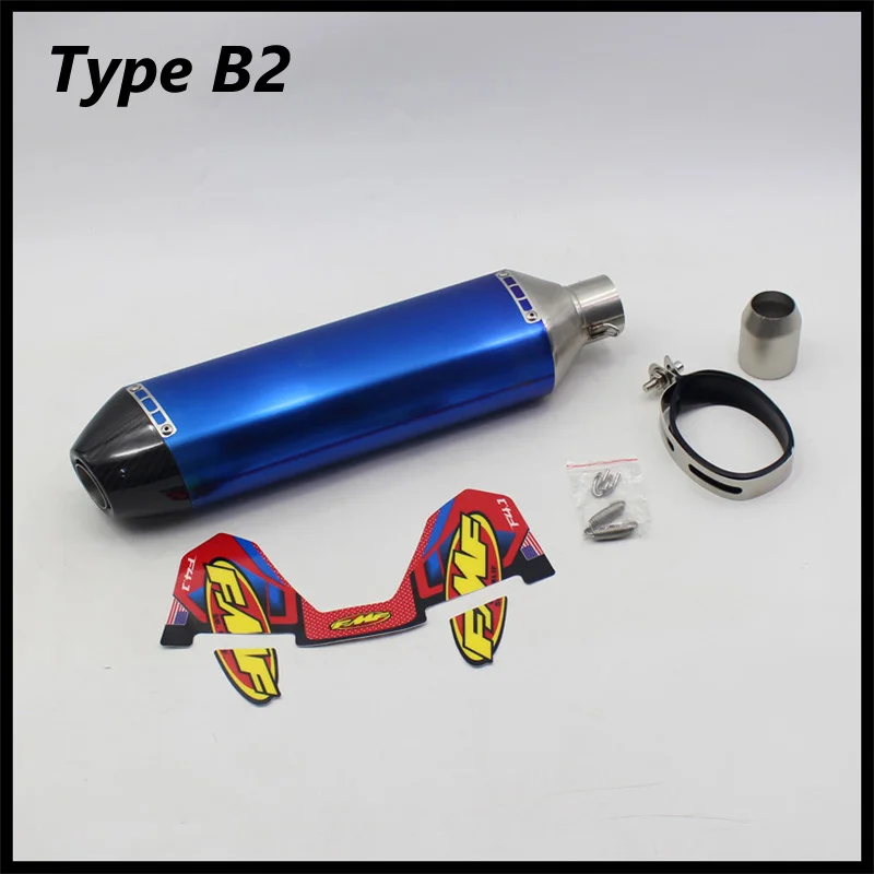 Inlet 51mm Motorcycle Exhaust Pipe Muffler FMF Escape Moto Universal for KTM ATV CRF150F WR450 LD450 EXC GW250 CBR300 RC390 etc