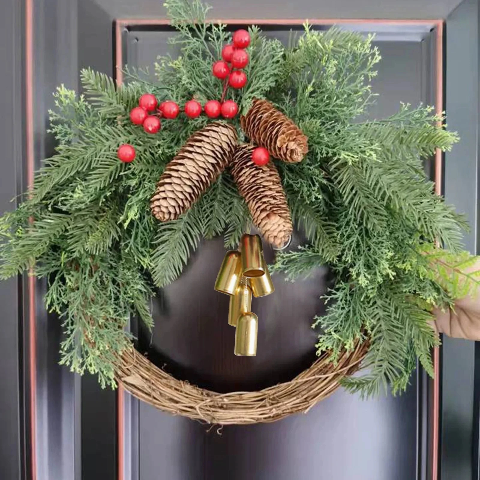 Boho Krans Handgemaakte Kerstdag Krans Deurdecoratie Krans Kunststof Voor Thuis Kerstfestival Muur