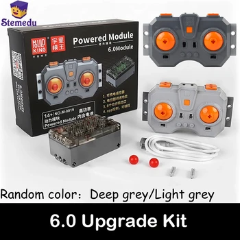 Mould King Motor Aplicación remota Control lineal Explosión negra Modificación de interfaz de 6 canales Accesorios PF Juego de bloques de construcción