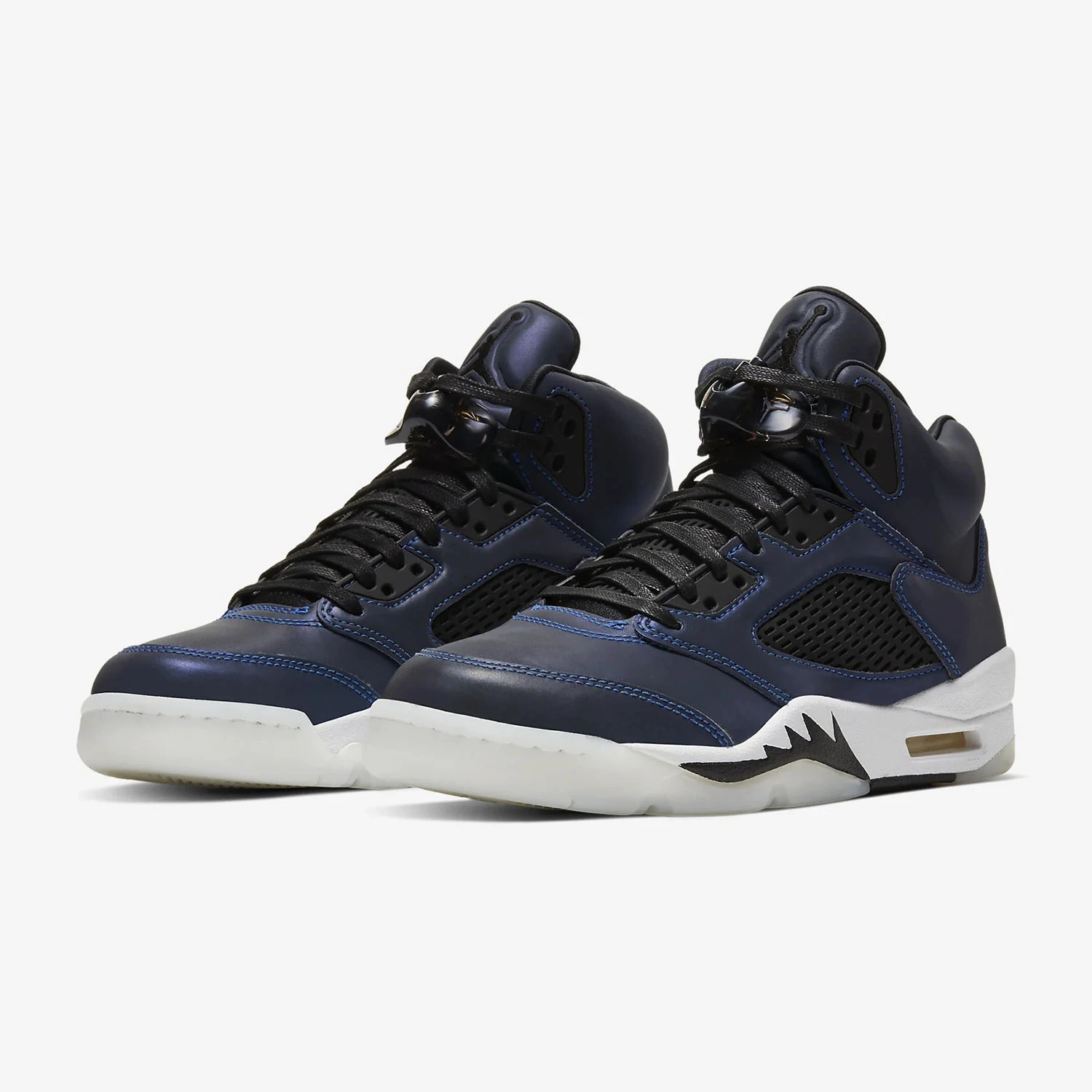

Nike genuine AIR JORDAN 5 AJ5 Midnight Blue Women's 3M Reflective Basketball Shoes CD2722-001