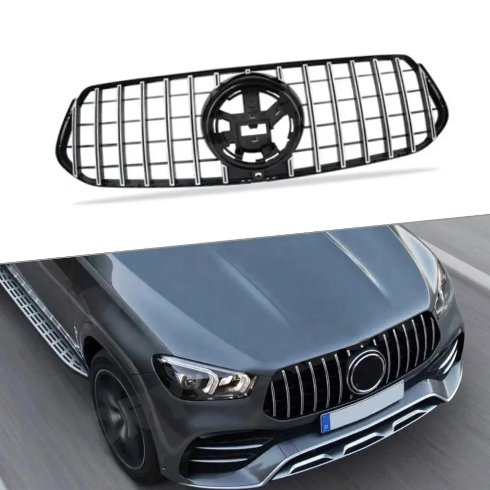 

For Mercedes-Benz GLE W167 GLE300/350/400/450 2020-2023 GT/Diamond Style Front Grille,Middle Mesh Inlet & Body Kit Tuning Parts