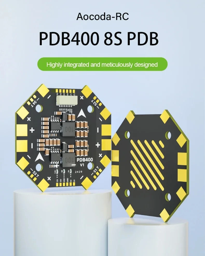 Aocoda-RC PDB400 8S 400A PDB 배전반 또는 PDB600 배전반 RC 쿼드콥터 드론 고정익 전류계용