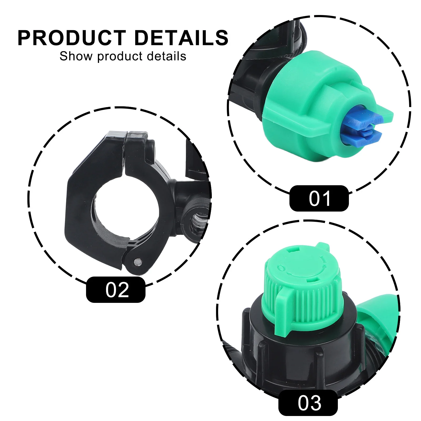Farming Applications 11*7cm Flat Fan Nozzle Adjustable Spray Nozzle For Agriculture Fertilizer Adjustable Output