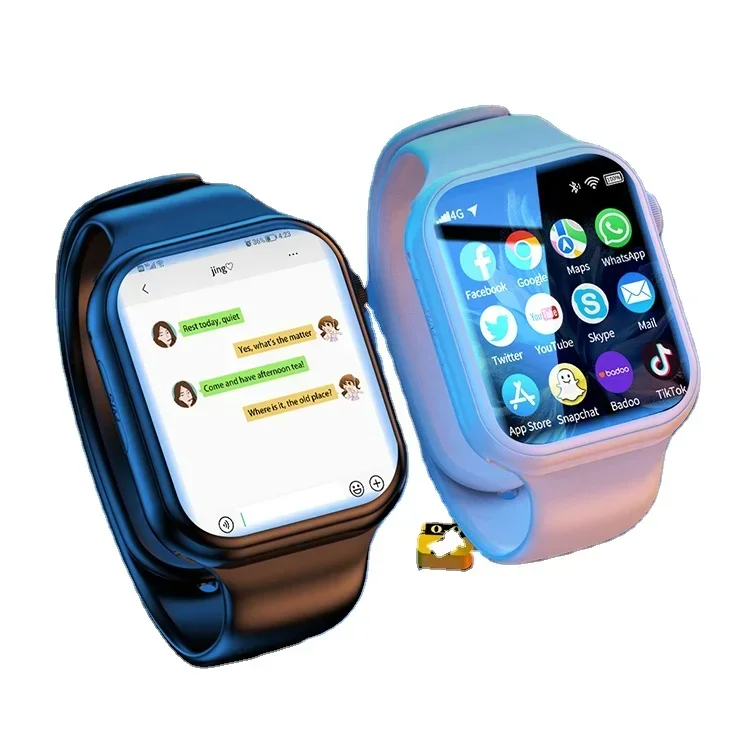 S11 4g Watch 1.9inch screen Dual HD Camera Video Call APP Free Download NFC GPS SIM Card WIFI Android 9.0 AI Games 4g Smartwatch