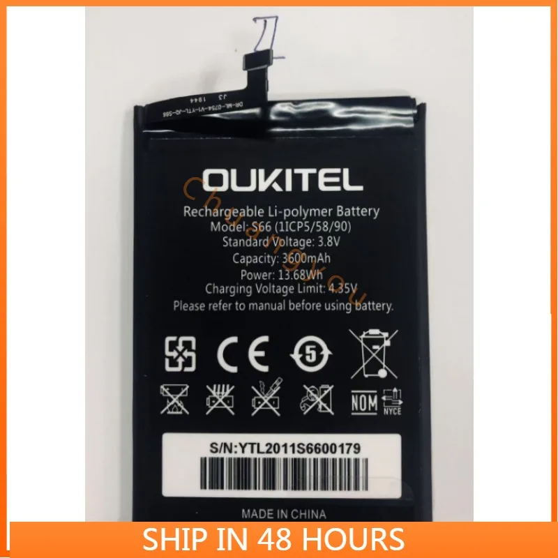 

2024 Oukitel S66 Battery 3600mAh For OUKITEL Y1000 In Stock Smart Phone Hihg Quality