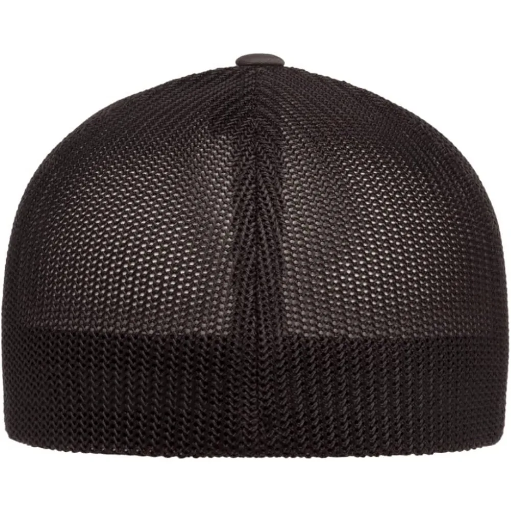 Casquette de camionneur en maille extensible avec design à profil moyen, option de paquet en vrac disponible pour un chapeau ajusté