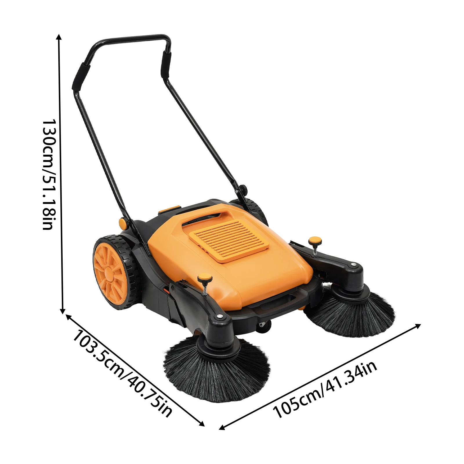 Vassoura manual de 41 pol., 3680 ㎡ /H Vassoura de chão manual externa, para shoppings, armazéns de fábrica, superfície dura limpa