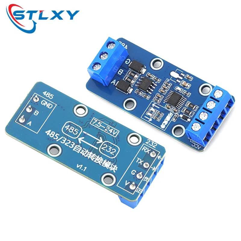 Stlxy 1Pcs Industrial RS232 To RS485 Serial Converter Module 232 485 Mutual Conversion 5V 7.5V-26V Protection