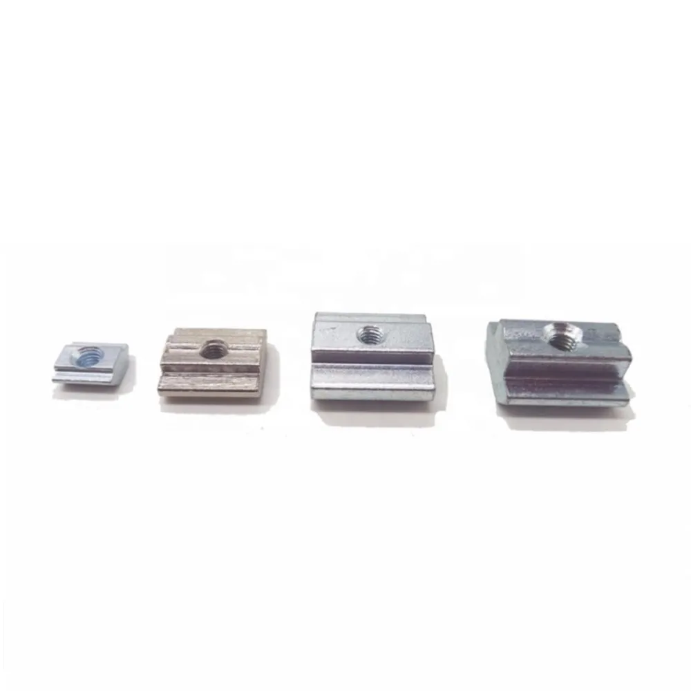 T Sliding Nut Block Square Nuts Zinc Coated Plate Aluminum For EU Standard 2020 Aluminum Profile Slot for Kossel T-Nut