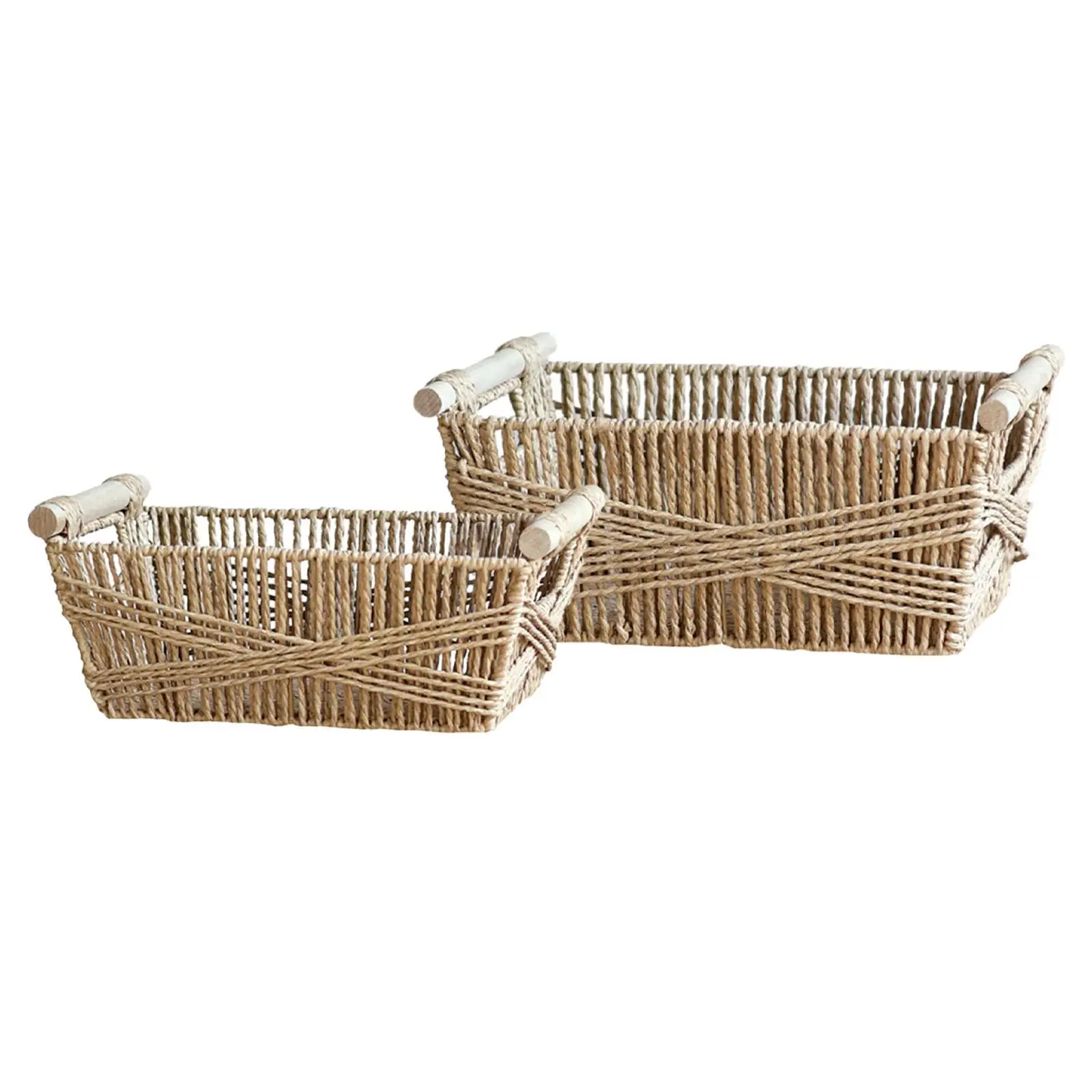 

Nice Woven Storage Basket Fruit Snack Key Organizer For Pastries Drinks Breakfast