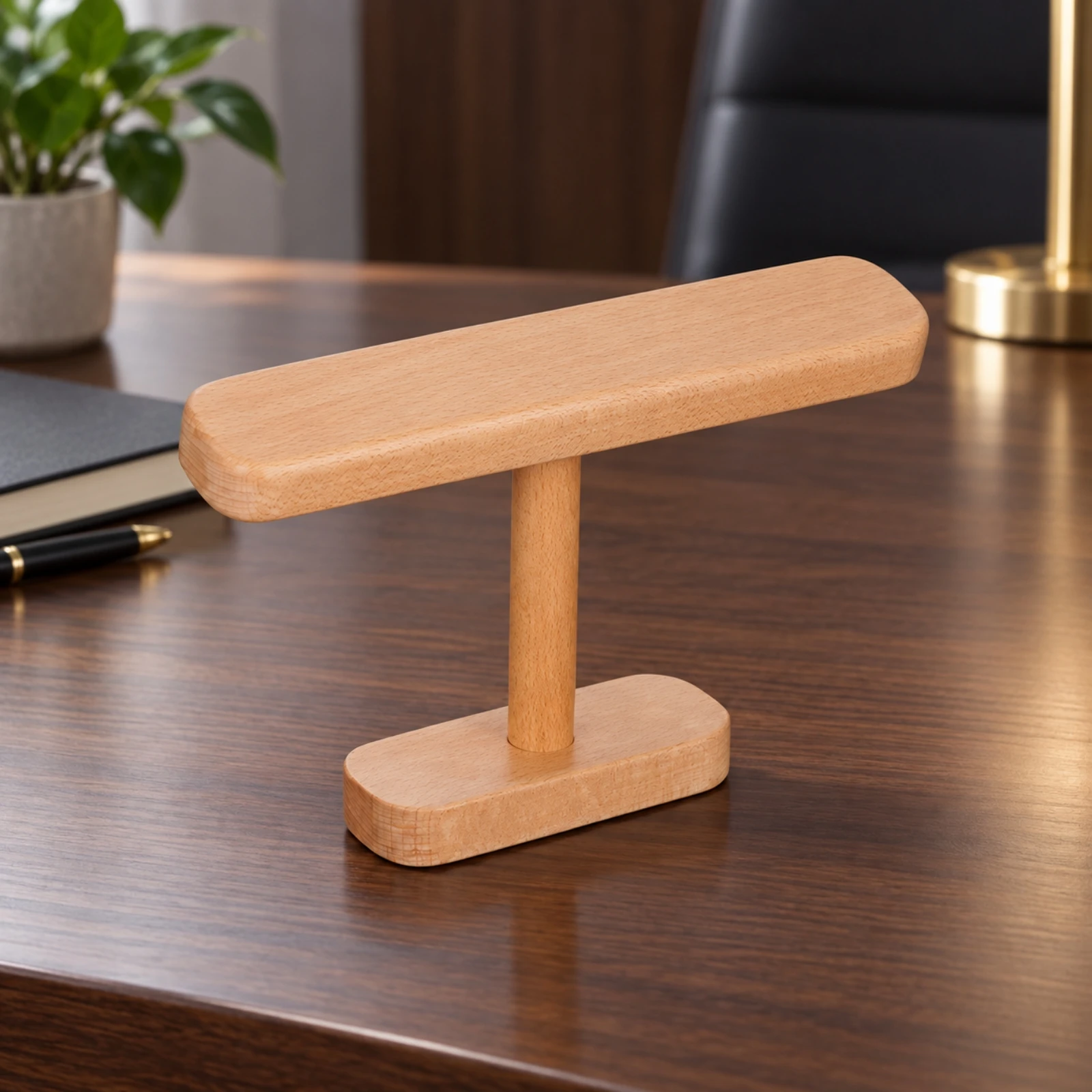Beech Wood Watch and Jewelry Display Stand Compact Freestanding Desktop Watch Holder Organizer Long-Lasting for Bedroom Vanity