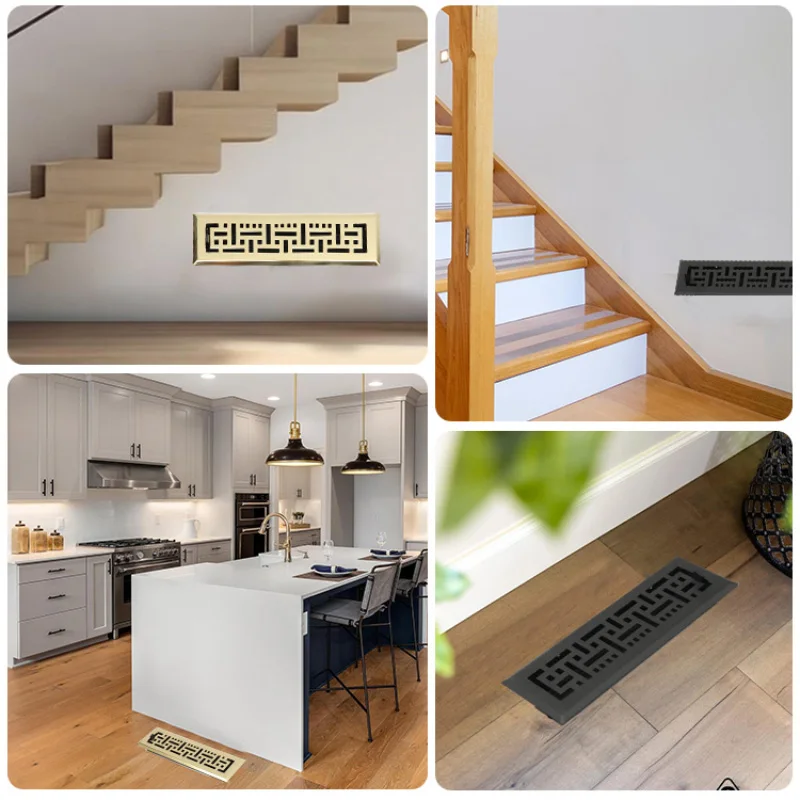 Adjustable Airflow Floor Vent Grille Cover for Bedrooms Living Rooms Offices - Home Environment Compatible Floor Vent - view 5