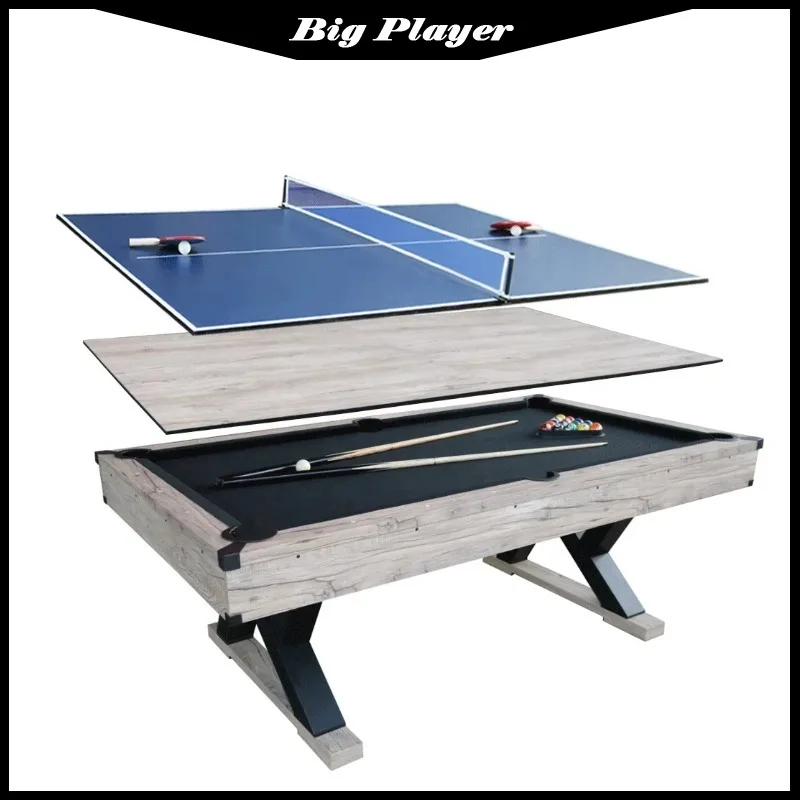 For 7ft 3 In 1 Combo Multi Function Game Ping Pong Table/ Pool Tabel/Dining Table For Home Use