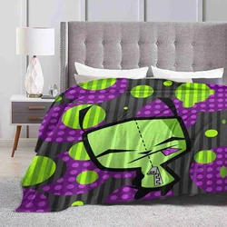 Happy Gir From Invader Zim Fanart Blanket Soft Warm Travel Portable Blanket Invader Zim Fan Art Gir Happy Dance