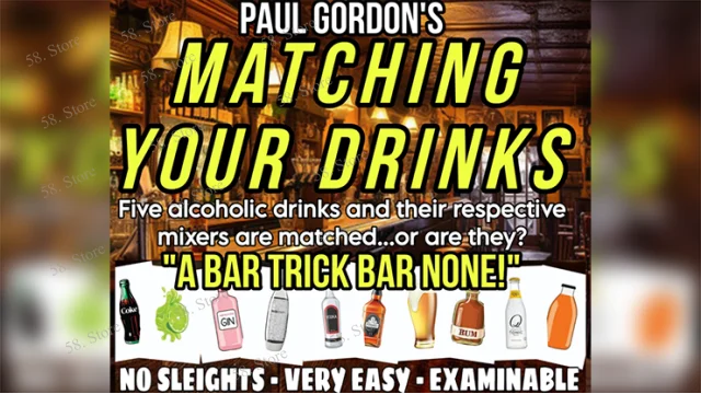 Matching Your Drinks By Paul Gordon Magic tricks ( 58 Store Download )