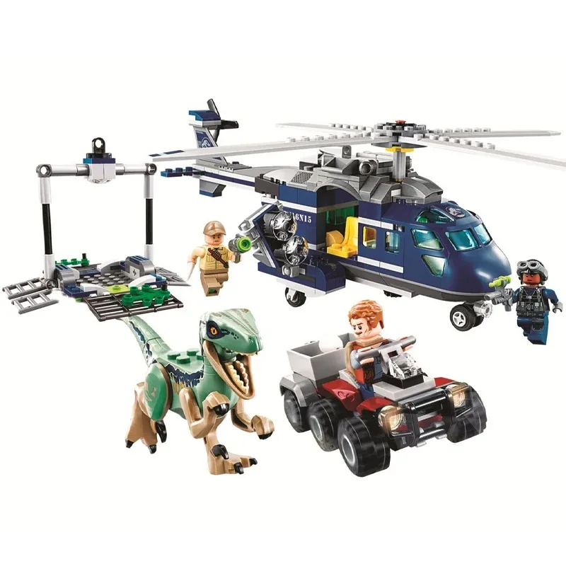 Miniso Disney Models in Stock Blue's Helicopter Pursuit Jurassics Building Blocks Legoing 75928 Educational Toys for Children