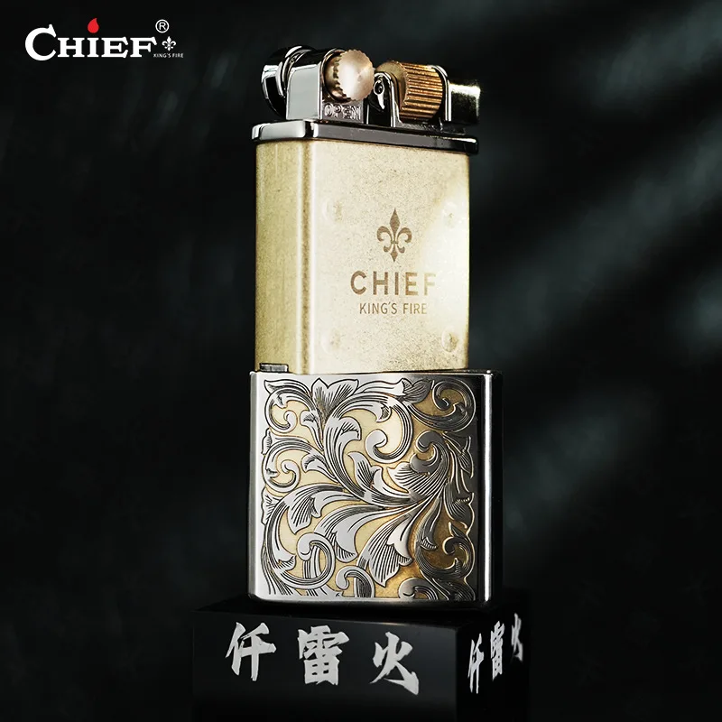 2026 Leader's New Sliding Grinding Wheel High-end Lighter Pure Copper Body Retro Men's First Choice for High-value Gifts