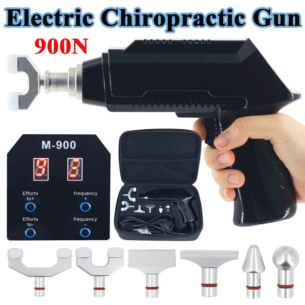 

Электрический коррекционный пистолет 900N для хиропрактики, регулируемая интенсивность, для массажа позвоночника и расслабления тела