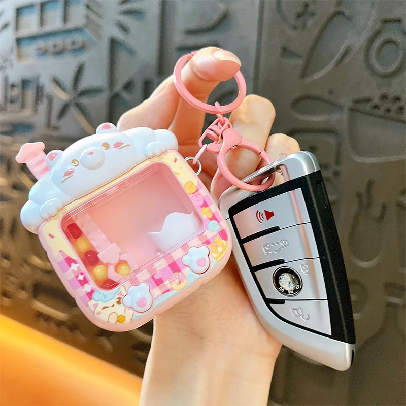 Nieuwe Fun Schattige Kleine Dier Klauw Game Machine Speelgoed Sleutelhanger Hanger Creatieve Studenten Stress Relief Speelgoed Paar Kleine Geschenken