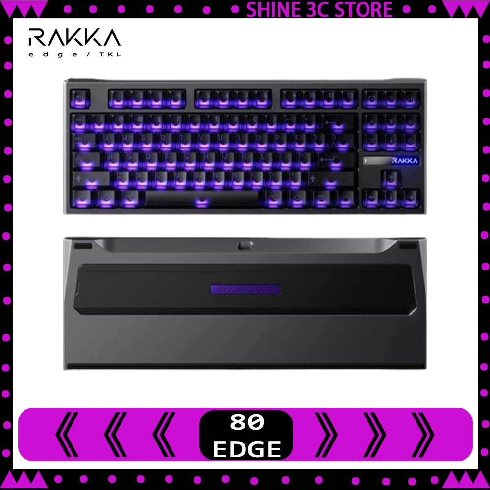 

RAKKA 80-крайная клавиатура с магнитным переключателем, механическая клавиатура Type-c, проводная игровая клавиатура, горячая замена, индивидуальные аксессуары для ПК, подарки