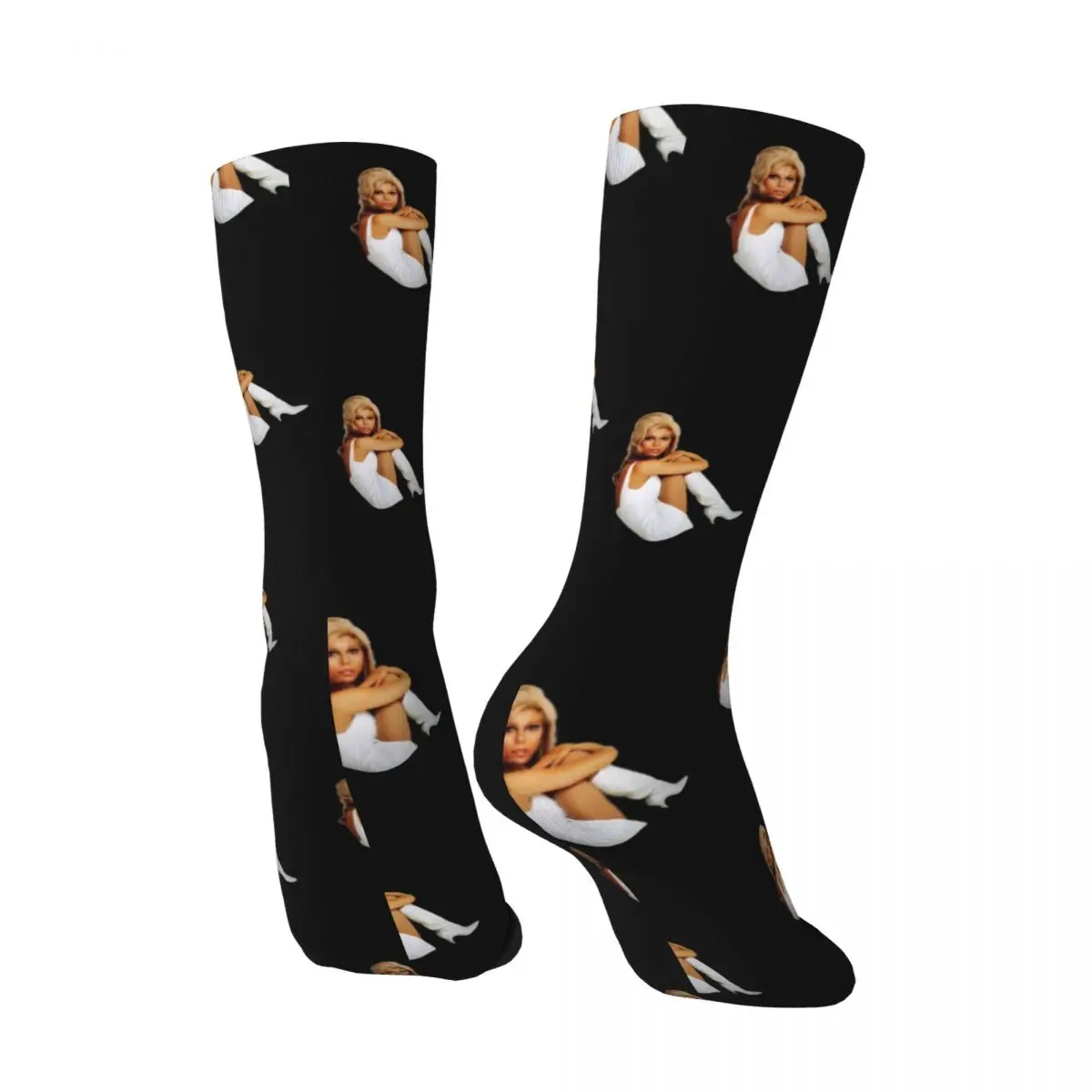 Funny Crazy Sock for Men Swag Hip Hop Harajuku Nancy Sinatra Happy Seamless Pattern Printed Boys Crew compression Sock Novelty