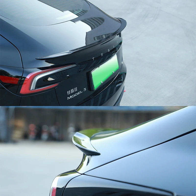 For 2024 Tesla Model 3 Highland ABS Plastic Rear Trunk Lid Rear Trunk Glossy Black Spoiler Body car Accessories