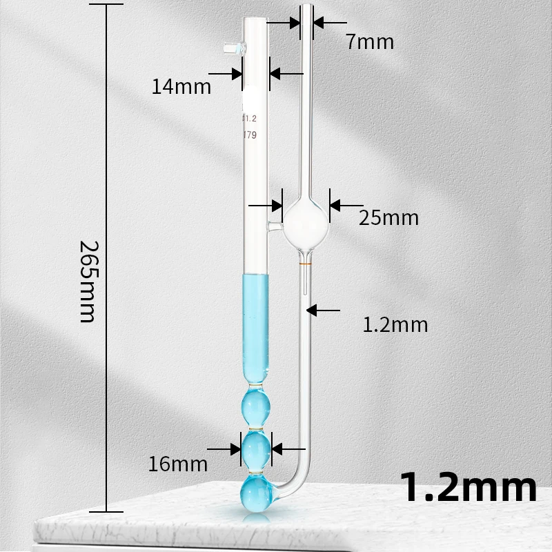 Imagem -03 - Viscosímetro de Contrafluxo de Vidro Medição Líquida Instrumento de Laboratório 0.66.0 mm