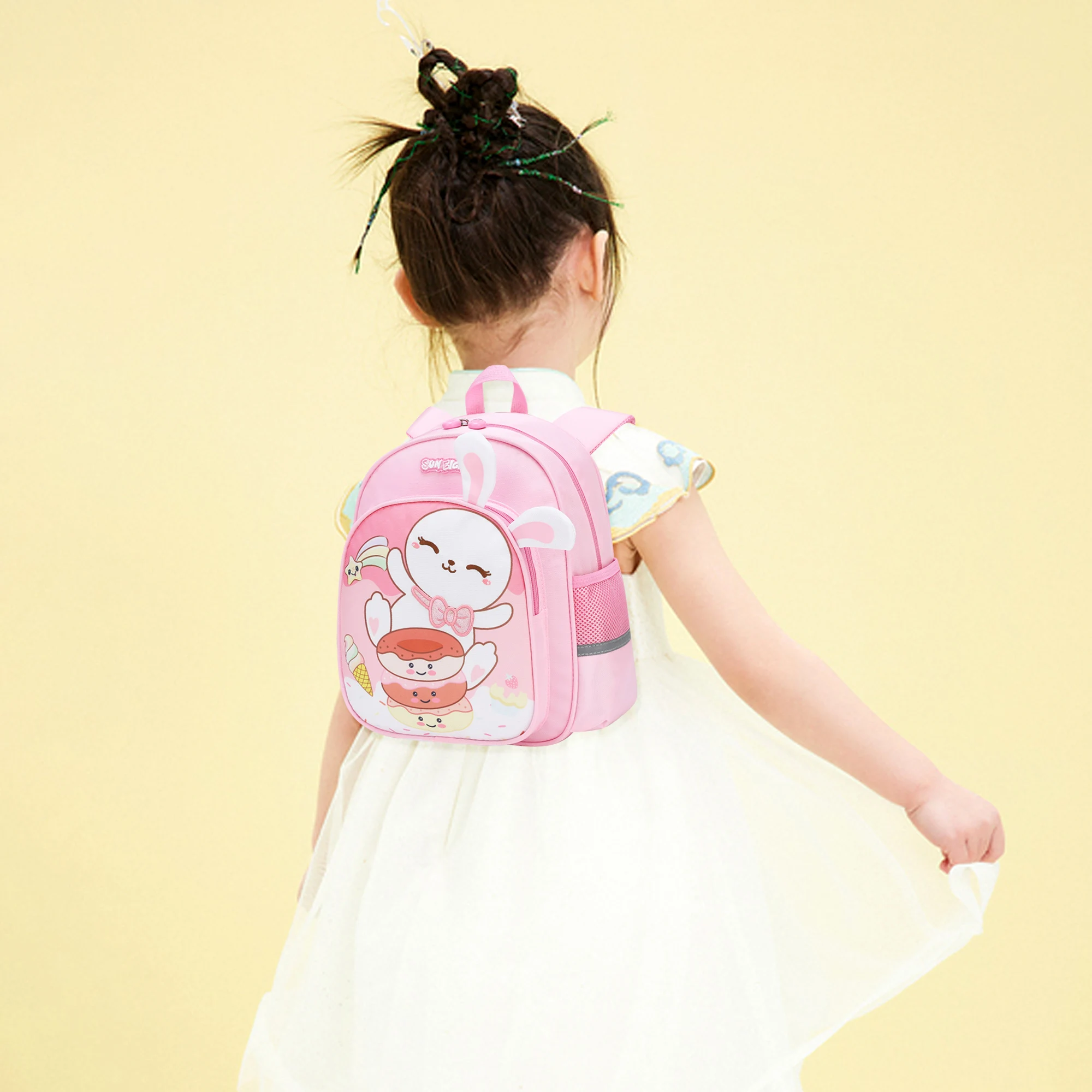 Sun eight Cute Toddler Backpack Toddler Bag Nylon Animal Cartoon Mini Travel Bag Suitable for Children Aged 2-6