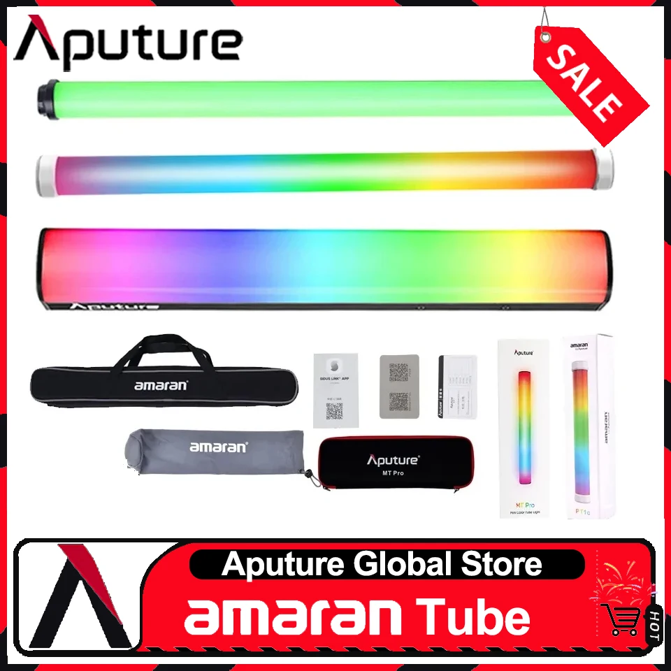 Aputure PT2c Amaran T2c MT Pro RGB Full-color Video Light Battery-powered Pixel Tube Light Stick for Photography Studio