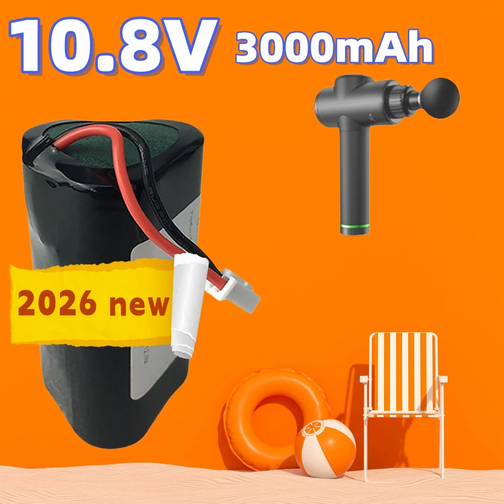 

2026 new Rechargeable Lithium Battery Pack 10.8V 3000mAh Suitable For Fascia Guns, Massager Special Tool Batteries