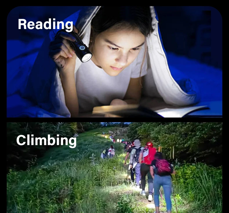 TOWILD BC10 EDC Flashlight Portable Rechargeable 4000lm IPX8 High Power Led Flashlight 21700 Torch For Camping Outdoor Lighting