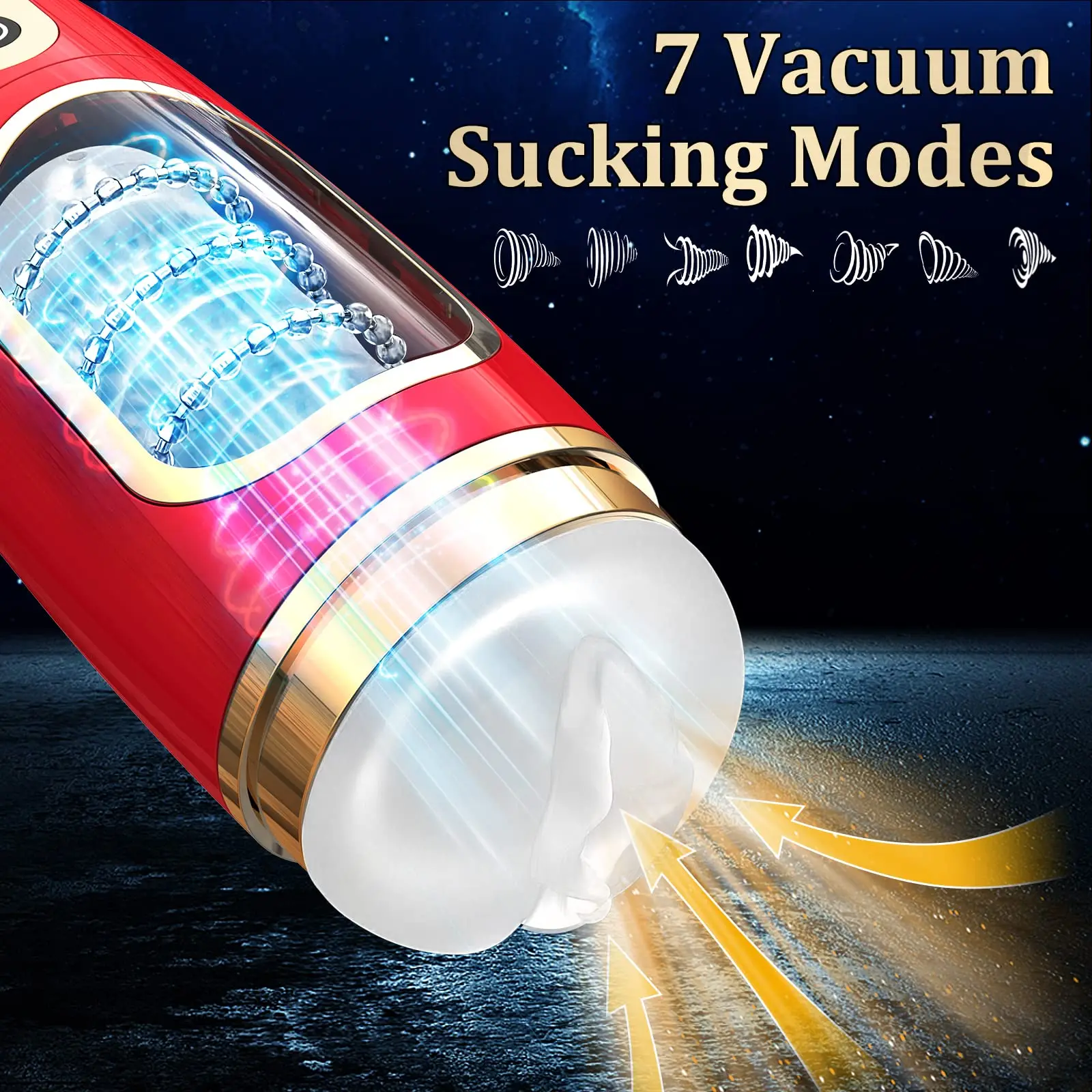 جهاز استمناء ذكر مص تلقائي للبظر والحشفة، لعبة استمناء مهبل الجيب مع 10 أوضاع تهتز وتحميص #3