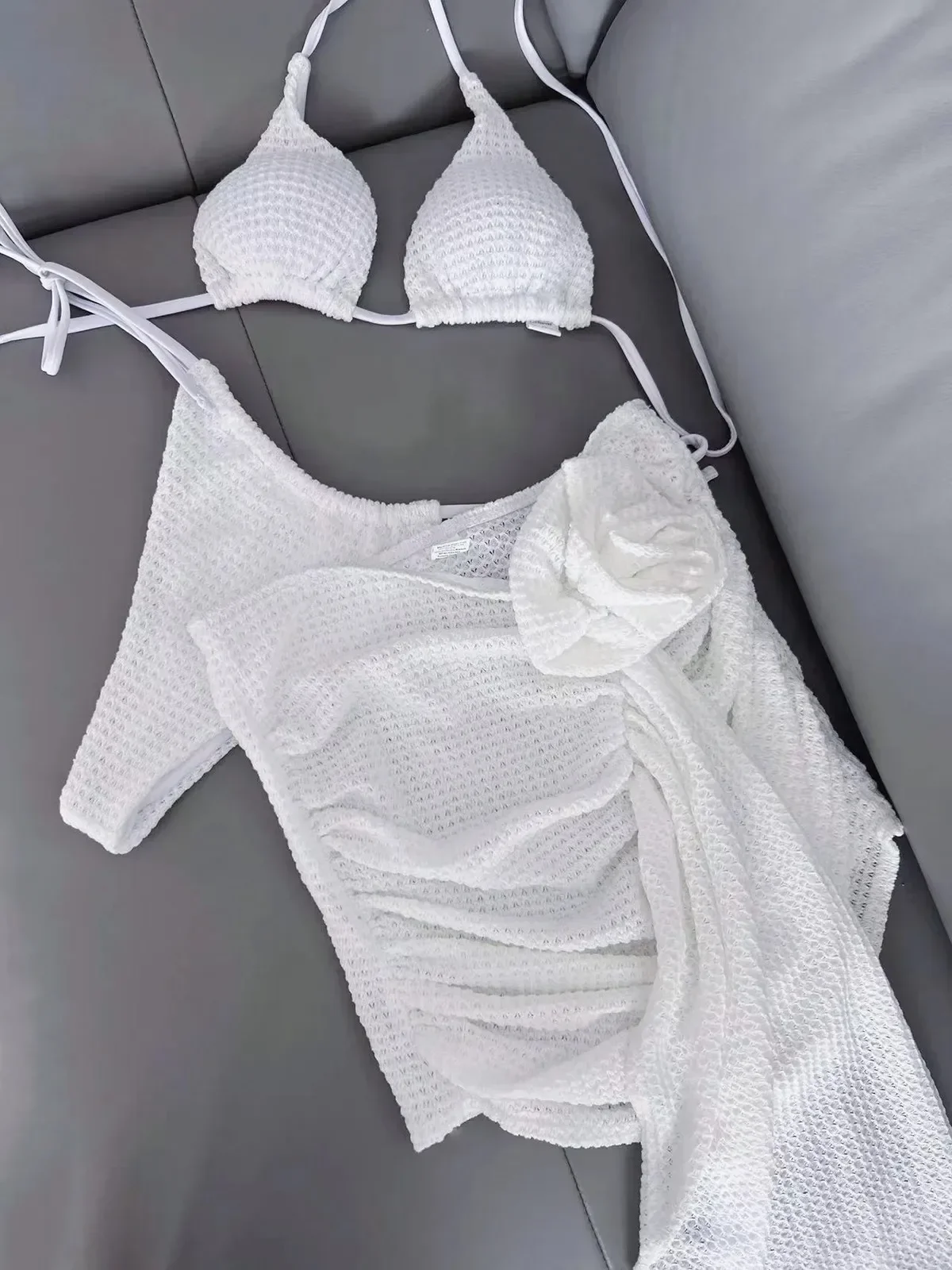 3 Piece Bikini Women Swimsuit 2023 Female Swimwear Skirt Beachwear Brazil Biquini Swimming Suit Bathing Suit Micro Bikini Set