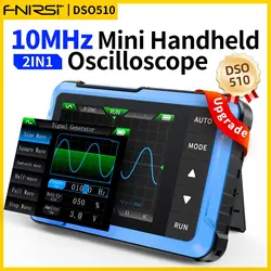 FNIRSI DSO510 New 10MHz Handheld Digital Oscilloscope 2 in 1 Signal Generator 48MS/s Sampling Rate Electronics Reparie Tools
