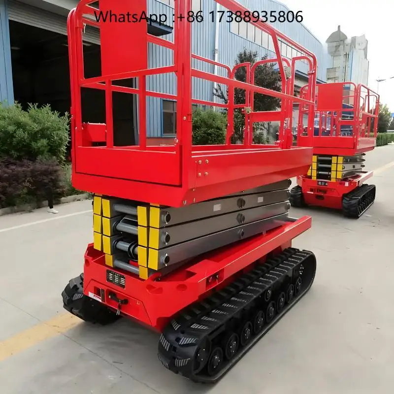 High Quality Portable Electric Scissor Lift Platform High-altitude Construction Platform 320kg Load Capacity 14.2m Lifting