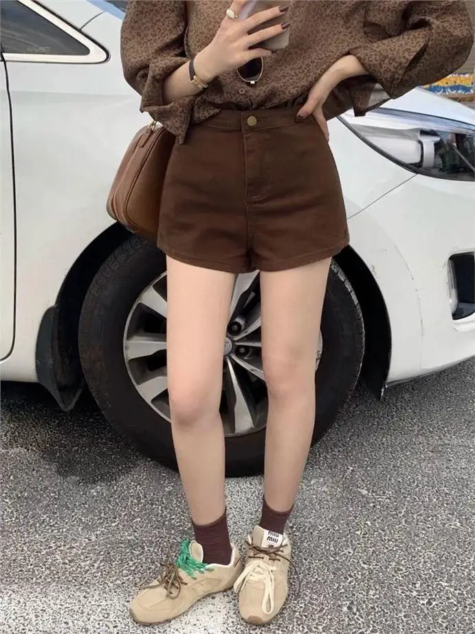 

Browan Джинсовые обтягивающие брюки с высокой талией, женские летние повседневные универсальные супер-о брюки, корейские прямые джинсы с завышенной талией