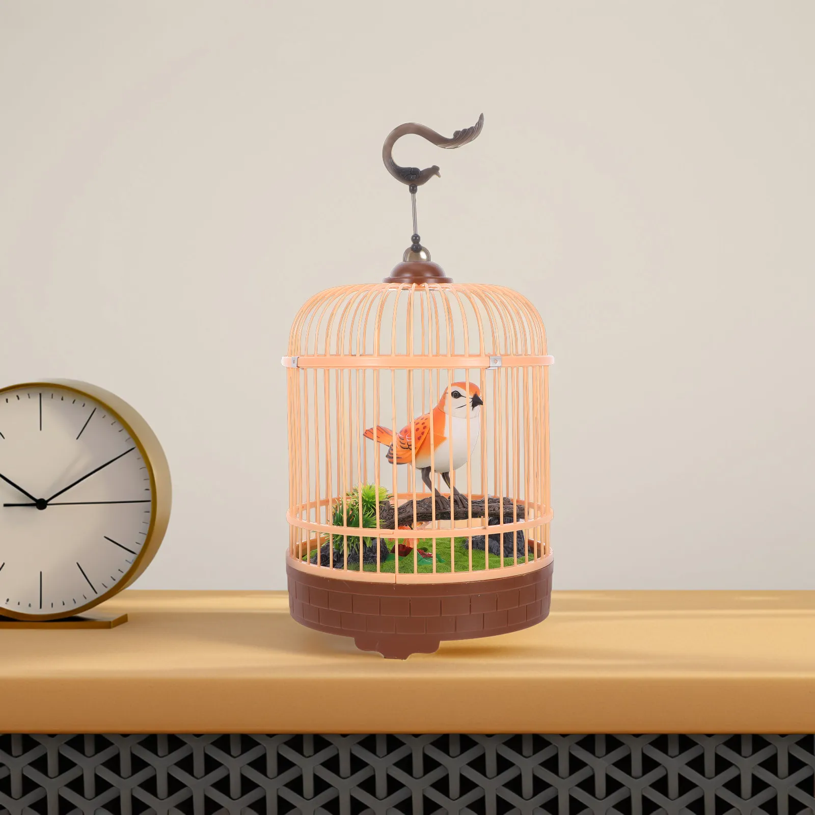 Voice Activated Induction Birdcage Chirping Fluttering Realistic Sounds Movement Interactive Fun for Toddlers Children