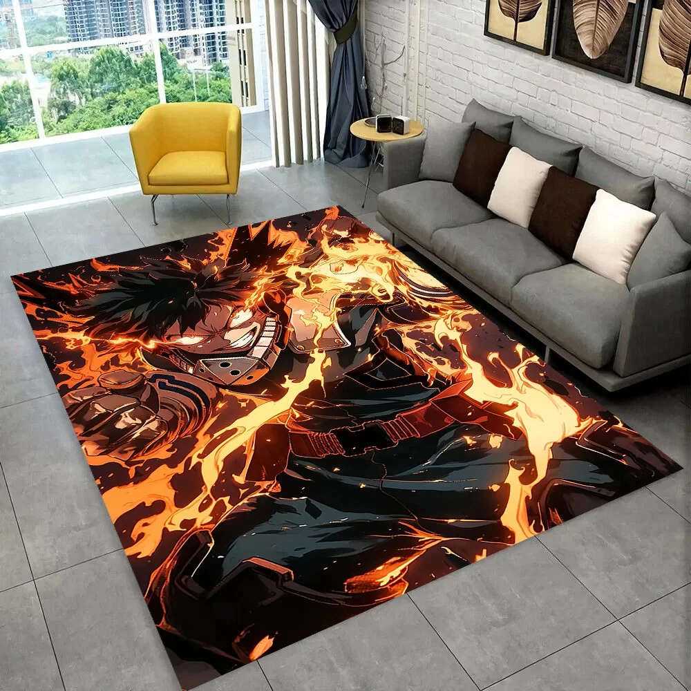 My Hero A-Academia Deku Bakugou Anime Carpet Rug Art for Room Decor Home Bedroom Sofa Gift Kids Area Rug Non-slip Floor Mat