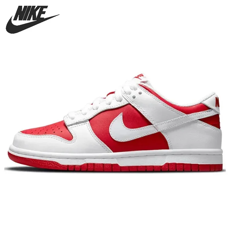 Nike Dunk Low Hommes Femmes Chaussures De Skateboard Classique Unisexe Sneakers Splicing University Rouge DD1391-600