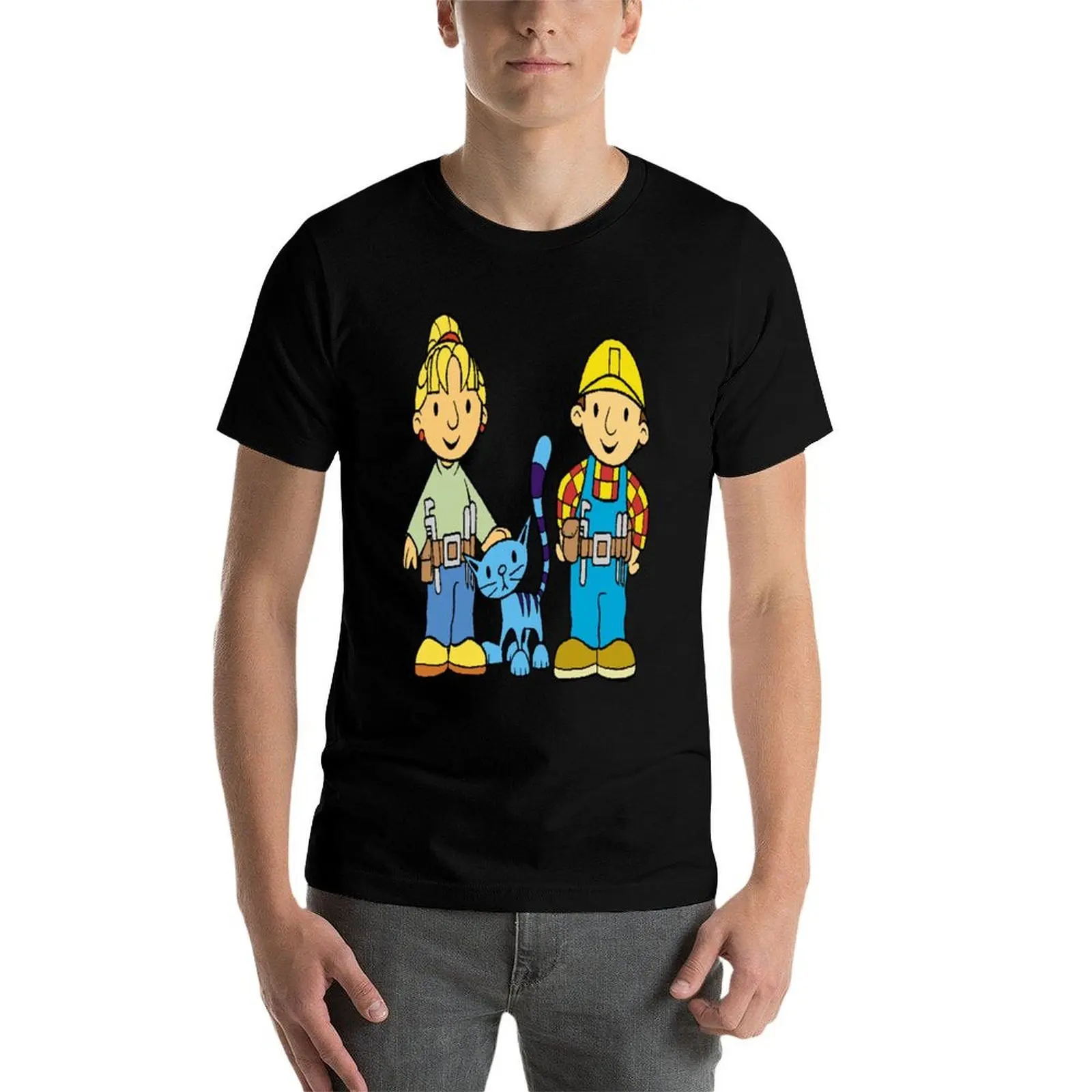 

Bob the Builder and Friends T-Shirt black cotton t-shirt plain for man package funny t shirts man T-Shirt