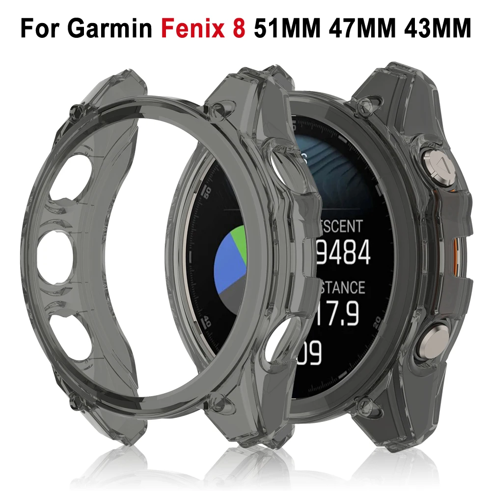 Funda protectora de TPU para Garmin Fenix 8, 51mm, 47mm, 43mm, funda de silicona suave de repuesto para accesorios de reloj inteligente Garmin Fenix 8