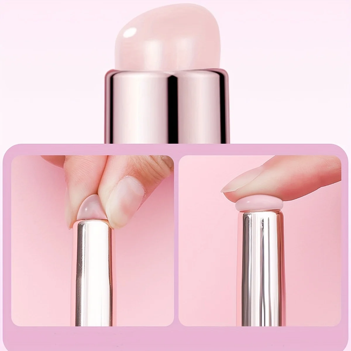 1pc ポータブルシリコンリップブラシ、柔軟で柔らかい、すべての口紅タイプに適し、多目的美容ブラシセット。