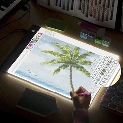 A2/A3/A4/A5 LED Light Pad for Diamond Painting Kits, USB Powered Adjustable Brightness Diamond Art Light Board with Accessorie