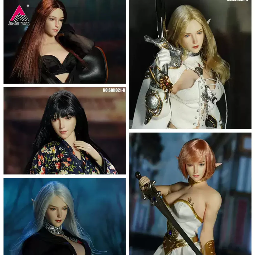 

SUPER DUCK 1/6 Beautiful Female Girl Elf Ears Head Sculpt SDH021 For 12" PH Action Figure Body Model