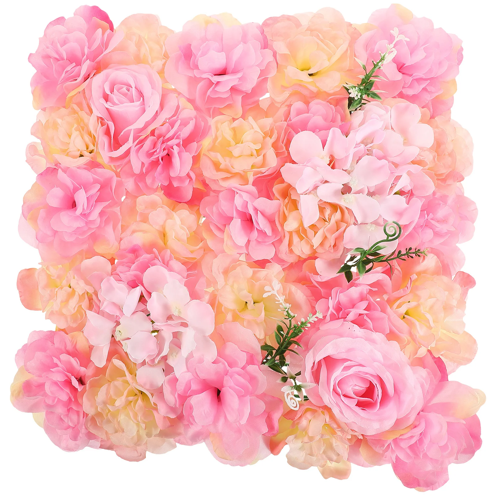 

Artificial Panel Silk Rose Decor Wedding Fake Flower Wall Panel Party Room Background Fake Flower PanelFloral Wall Decor