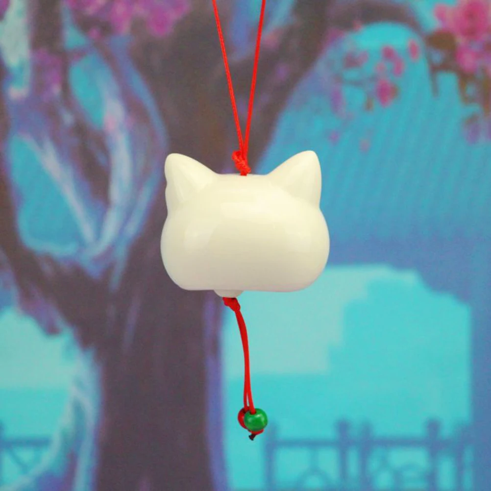 

Cartoon Ceramic Wind Chimes Cat Hanging Bell Outdoor Indoor Door Animal Ornaments Gift Craft for Home Car (Mixed Expression)